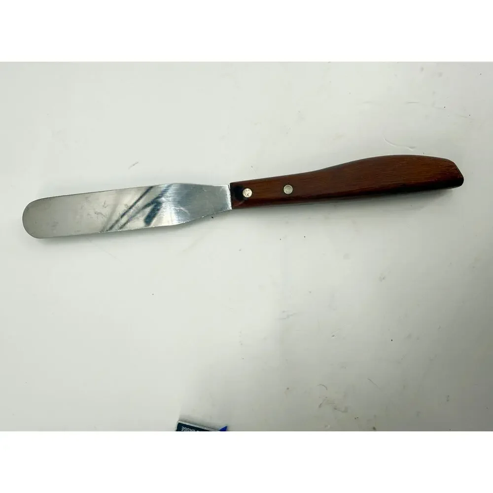 Imperial Diamond Edge Stainless Steel Spreader Knife Wood Handle USA Vintage 9